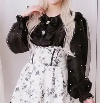 Pal elfy 팔엘피 펄 오간자 블라우스 셔츠 블라우스