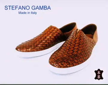 [남성용] 스테파노 감바 이탈리아 가죽 슬립온 25cm 브라운