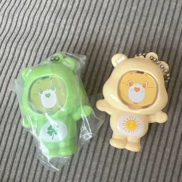 케어베어 사진 프레임 마스코트 옐로우 컬러 그린