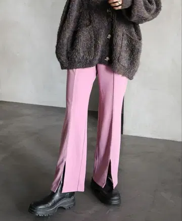 andMe 미사용 새상품 센터 슬릿 팬츠 플레어 슬림 레그