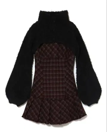 andmary Lulu check set mini dress red