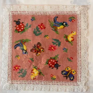 치카자와 레이스 페이러 새상품 하이디 콜라보 손수건 핑크 FEILER