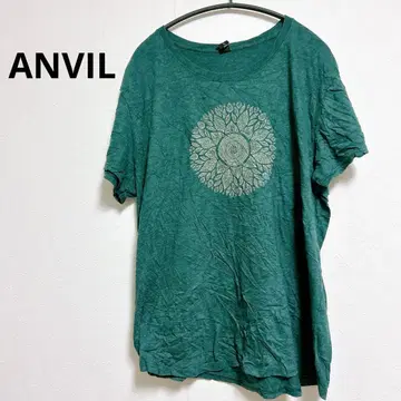 ANVIL 그린 T셔츠 반팔 그린 여름