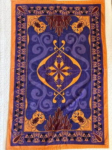 미사용 새상품 디즈니 스토어 알라딘 재스민 마법의 양탄자 타월