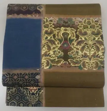 초목 염색 작가 마에다 진센 특선 후쿠로 오비 새상품 재단 완료