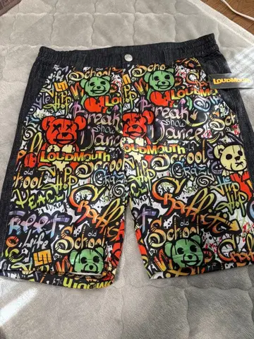 LOUDMOUTH Doodle Bears 팬츠 L 사이즈 라우드마우스