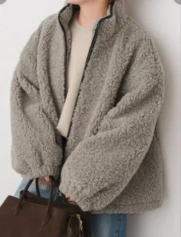 스픽 앤 스팬 지퍼 보아 블루종 38 베이지