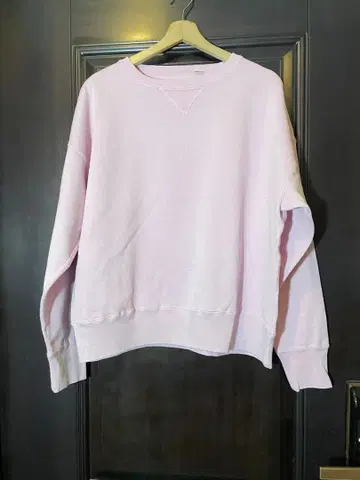 JOURNAL STANDARD 빈티지 가공 로고 맨투맨 핑크