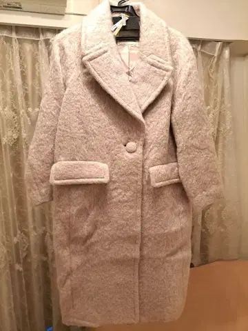 그레이스 콘티넨탈 모헤어 롱 코트 핑크