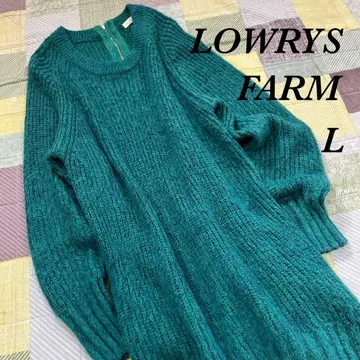 [ LOWRYS FARM ] 로리즈팜 니트 원피스 무릎 기장 그린