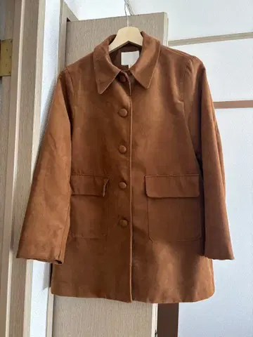 H&M 브라운 스웨이드풍 자켓