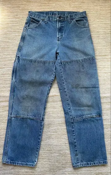 Dickies 더블니 데님 30 x 30 워크 팬츠 페이드