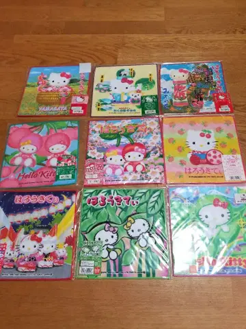 헬로키티 야마가타 한정판 지역 한정판 지방 한정판 미니 타월 9개 세트