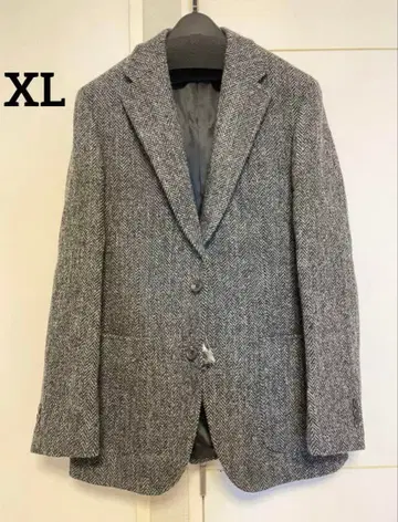 [ SALE ] 해리스 트위드 테일러드 자켓 그레이 헤링본 XL