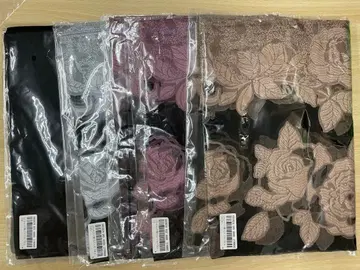 미사용 루나주메일 로즈 패턴 오간자 자카드 대형 스톨 4종 세트