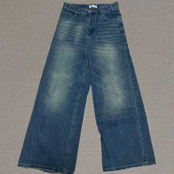 menes 와이드 레그 데님 청바지