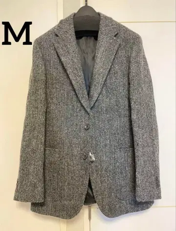 [ SALE ] 해리스 트위드 테일러드 자켓 그레이 헤링본 M