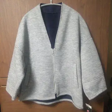 그레이 맨투맨 집업 가디건