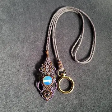 옵시디언 오팔 x 자수정 3way 마크라메 액세서리