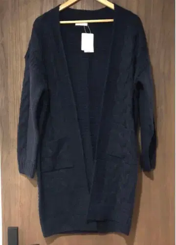 [ 새상품 ] index 케이블 짜임 롱 니트 가디건 (네이비)