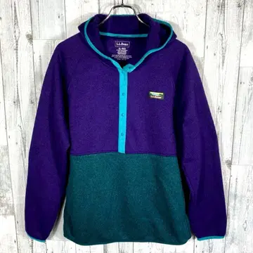 LLBean 남성용 XL 사이즈 후드 부착 플리스 자켓