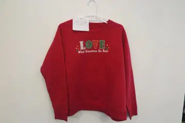 Hanes Granma 구제 의류 사이즈 L 빨간색 크리스마스 맨투맨