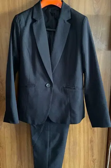 블랙 비즈니스 정장 상하의 세트 사이즈 17호