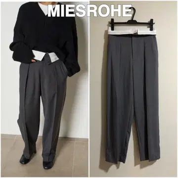 MIESROHE sustainable 허리 디자인 마니쉬 팬츠