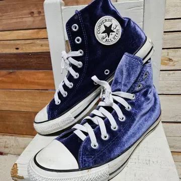 컨버스 올스타 벨벳 스니커즈 하이컷 26.5cm 레어