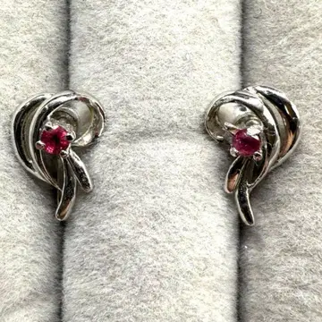 silver제 루비 귀찌 포멀 데이트 여성용 액세서리