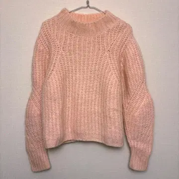 [ FRAY I.D ] 프레이아이디 모헤어 혼방 모크넥 로우게이지 니트