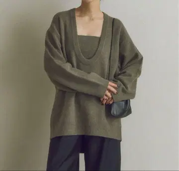 plage MY U넥 니트