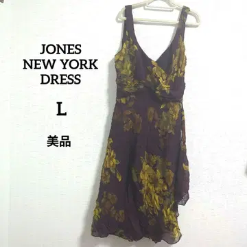 JONES NEW YORK DRESS 슬리브리스 원피스 L 쉬폰