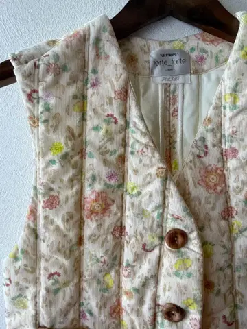 forte_forte 코듀로이 꽃무늬 베스트