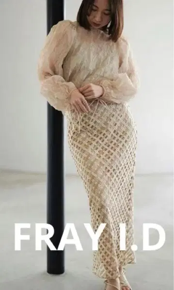 FRAY I.D 레이스 체크 스커트 S