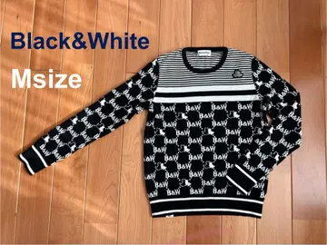블랙&화이트 Black&White M 사이즈 스웨터 니트 골프