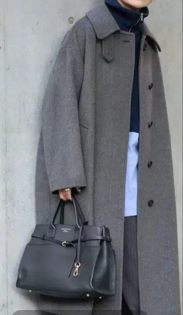 슈퍼 140 비버 스텐카라 코트 그레이