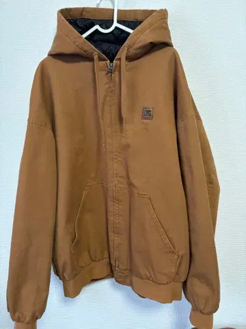 DC 후드 부착 브라운 점퍼 L 사이즈