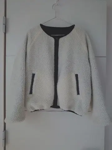 보아 자켓 아이보리 리버서블 M 사이즈