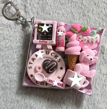 가챠 파우치 [ 핑크 곰돌이 카페 핑크 계열 ]