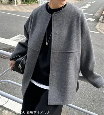 JOURNAL STANDARD 슈퍼140 비버 노카라 숏코트