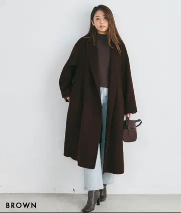 basement online 리버 롱 코트 브라운 SP