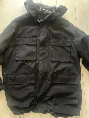 블랙 나일론 자켓