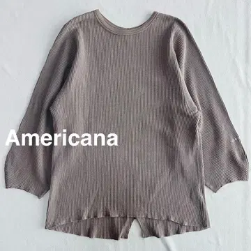 AMERICANA 아메리카나 와플 와이드 슬리브 풀오버 서멀
