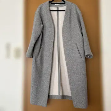 내추럴 뷰티 베이직 그레이 롱 코트 L