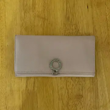 [ BULGARI ] 핑크 가죽 장지갑