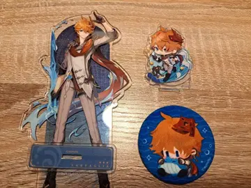 원신 타르탈리아 아크릴 스탠드 캔뱃지 세트