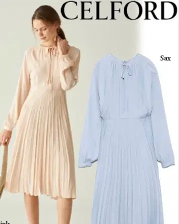 새상품급 셀포드 보타이 플리츠 원피스 리본 38 사이즈