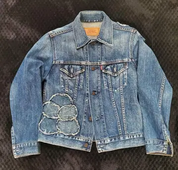 리바이스 78500 자수 데님 자켓 M 블루