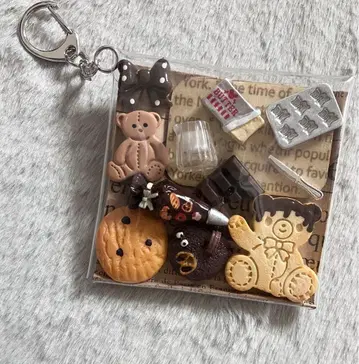 가챠 파우치 [ 곰돌이 초코가케 곰돌이 쿠키 쿠키 만들기 ]